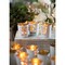 Alphabet Votive Candle Holders White Gold Glass Decor for Events Display